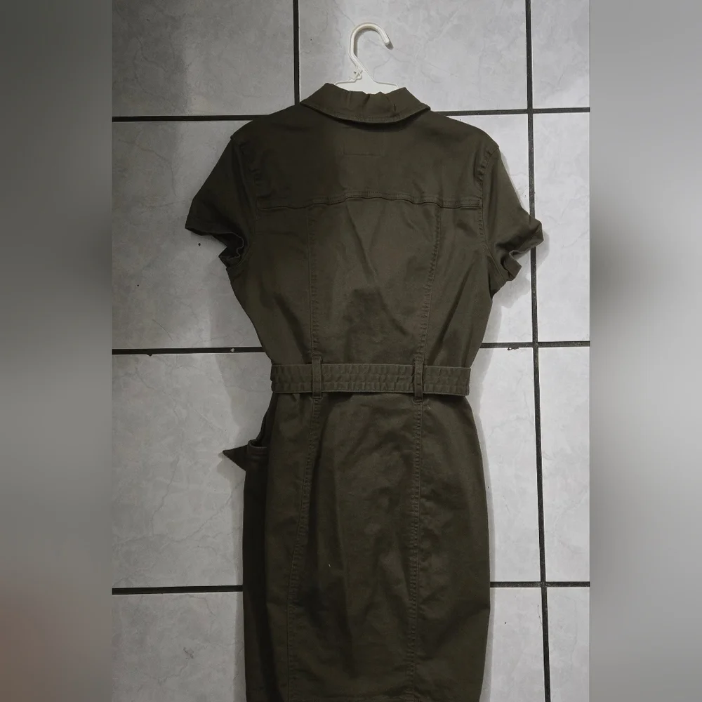 Guess Olive Button-Down Mini Dress - Picture 2 of 3